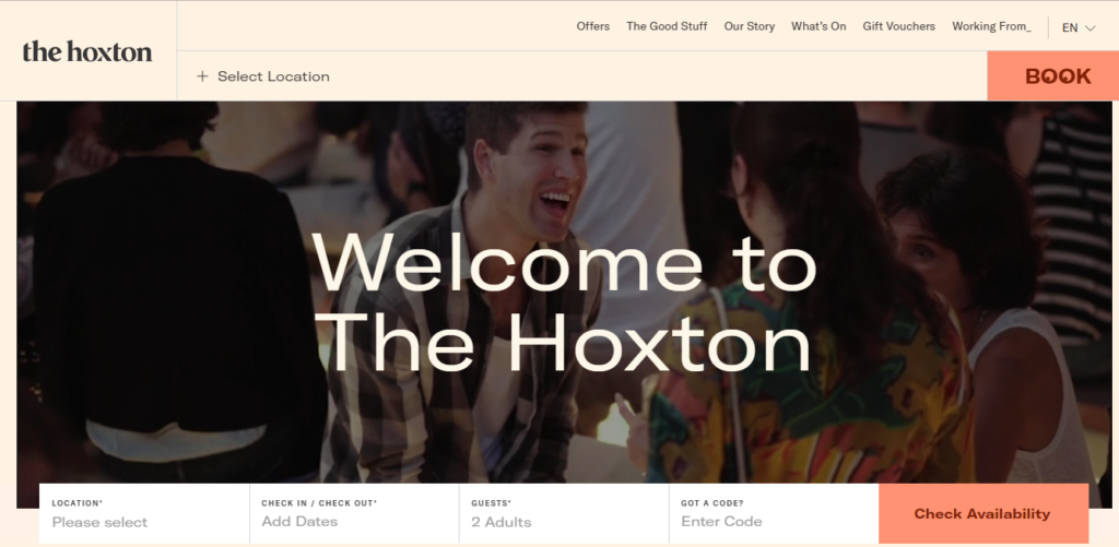 The Hoxton Hotel Homepage