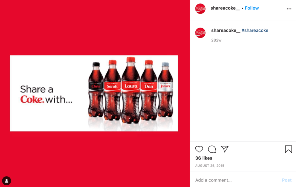 Coca-Cola Launched A "Share A Coke" Marketing Campaign