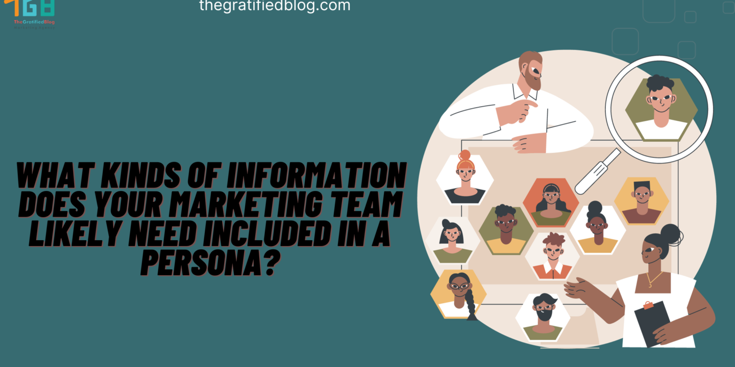 What Kinds Of Information Does Your Marketing Team Likely Need Included In A Persona?