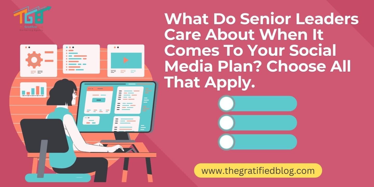 What Do Senior Leaders Care About When It Comes To Your Social Media Plan? Choose All That Apply.