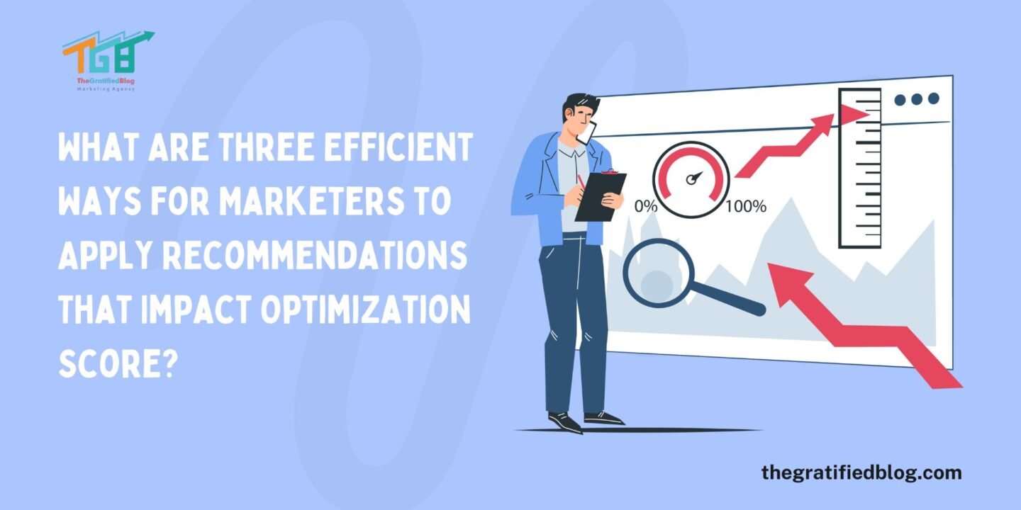 What Are Three Efficient Ways for Marketers to Apply Recommendations That Impact Optimization Score?