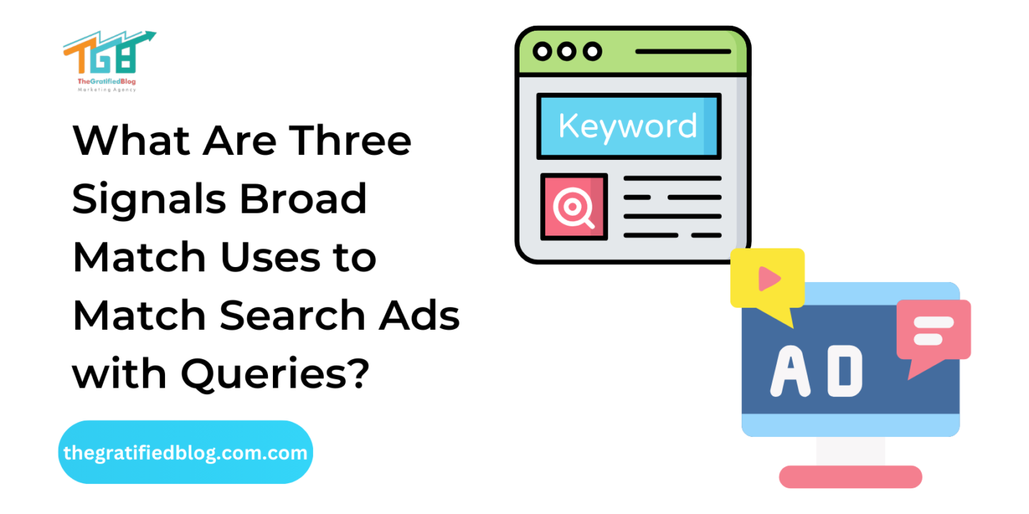 what are three signals broad match uses to match search ads with queries?