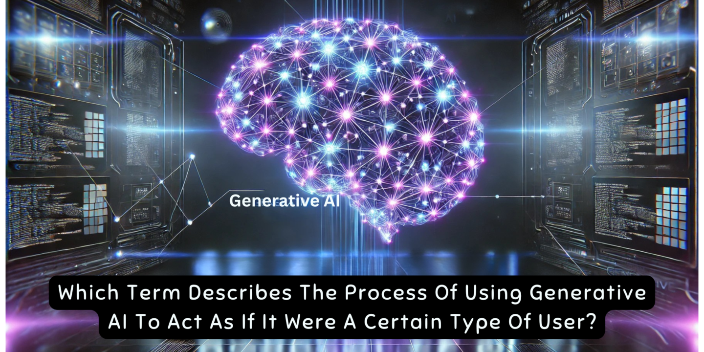 which term describes the process of using generative ai to act as if it were a certain type of user?